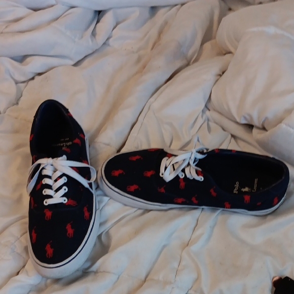 Polo by Ralph Lauren Men's All Over Pony Print Sneakers - Picture 8 of 10